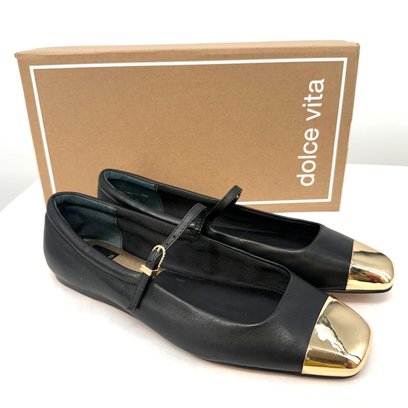 Dolce Vita Shoes - DOLCE VITA NWT Reye Toe Cap in Black Leather // 8